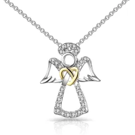 Guardian Angel Necklace Created with Zircondia® Crystals