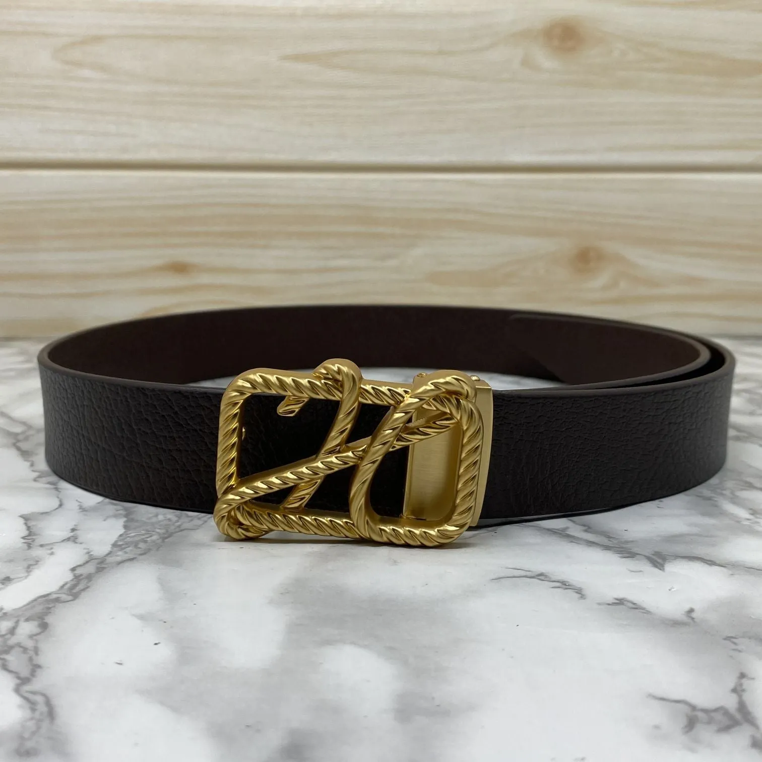 H-Pattern Leather Strap Belt For Men-JonasParamount