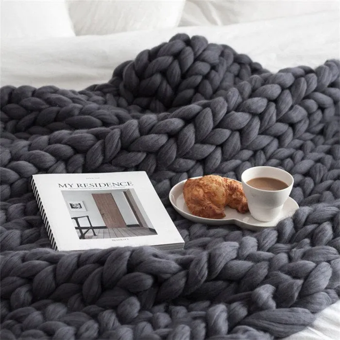 Handmade Chunky Knit Blanket