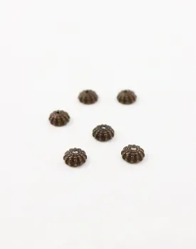 Hobnail Bead Cap, 7mm, (6pcs)