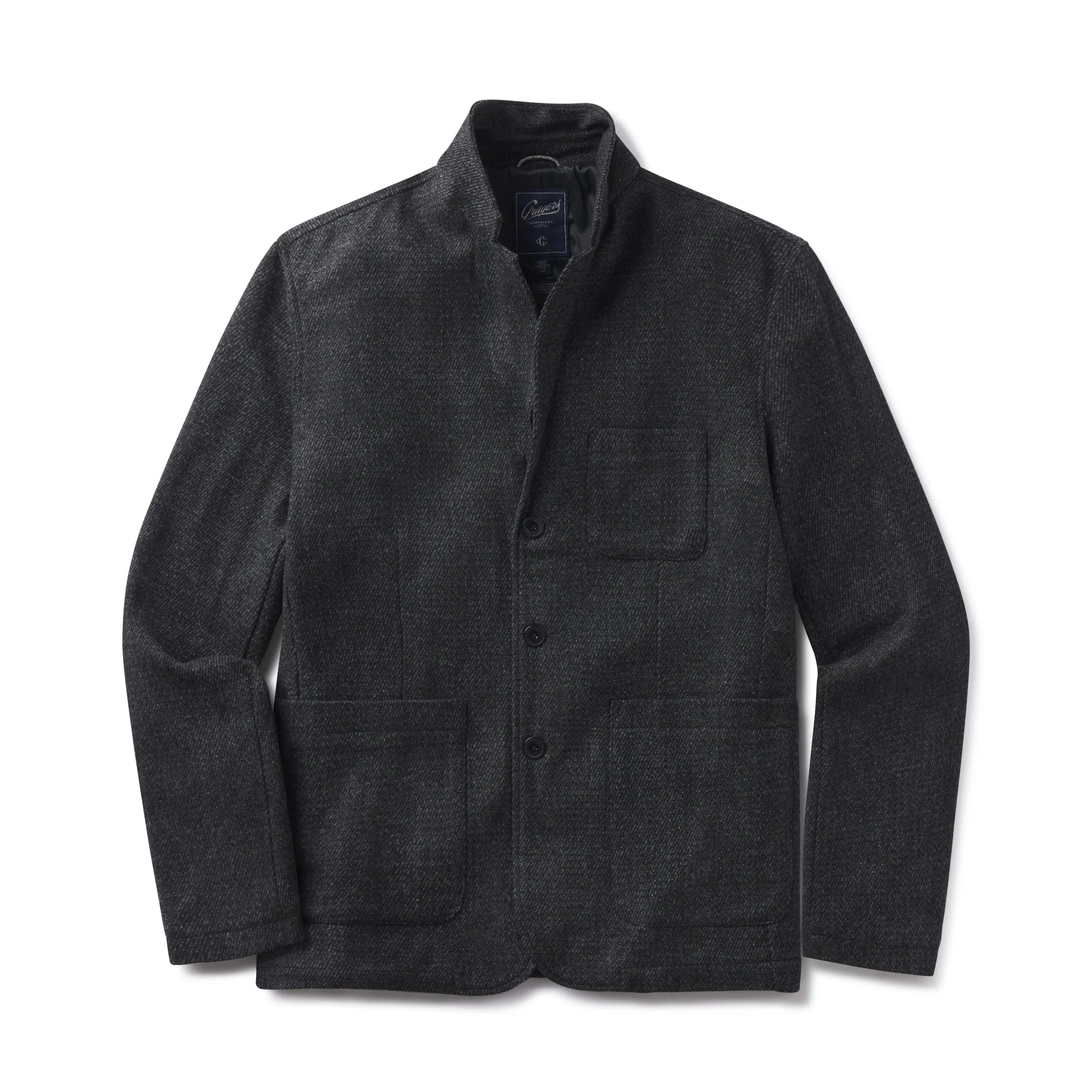 Hutton Wool Twill Sport Coat - Charcoal