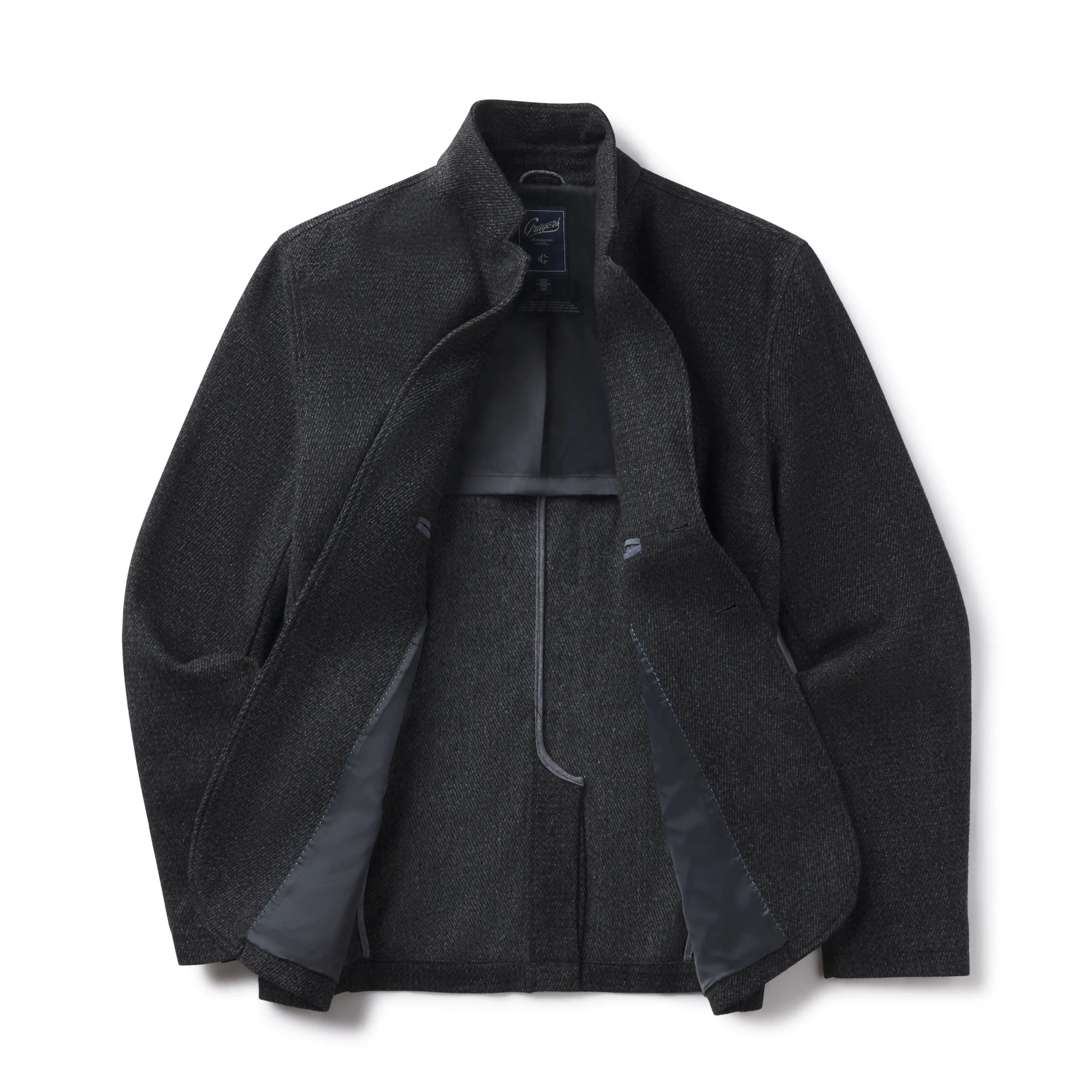 Hutton Wool Twill Sport Coat - Charcoal