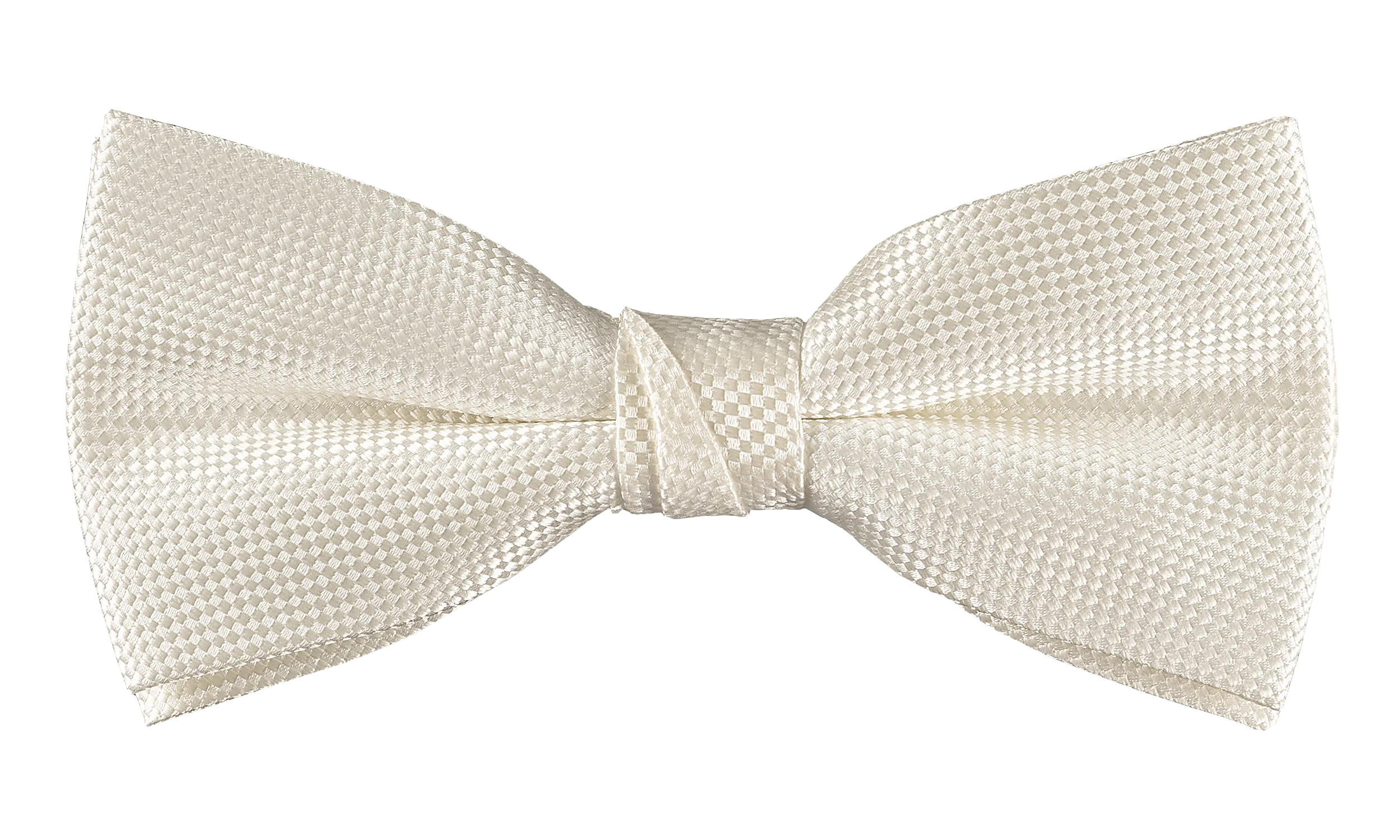 Ivory Self Pattern Tie, Bow Tie, Handkerchief