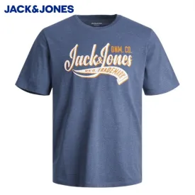 Jack & Jones Logo Ensign Blue T-Shirt Blue