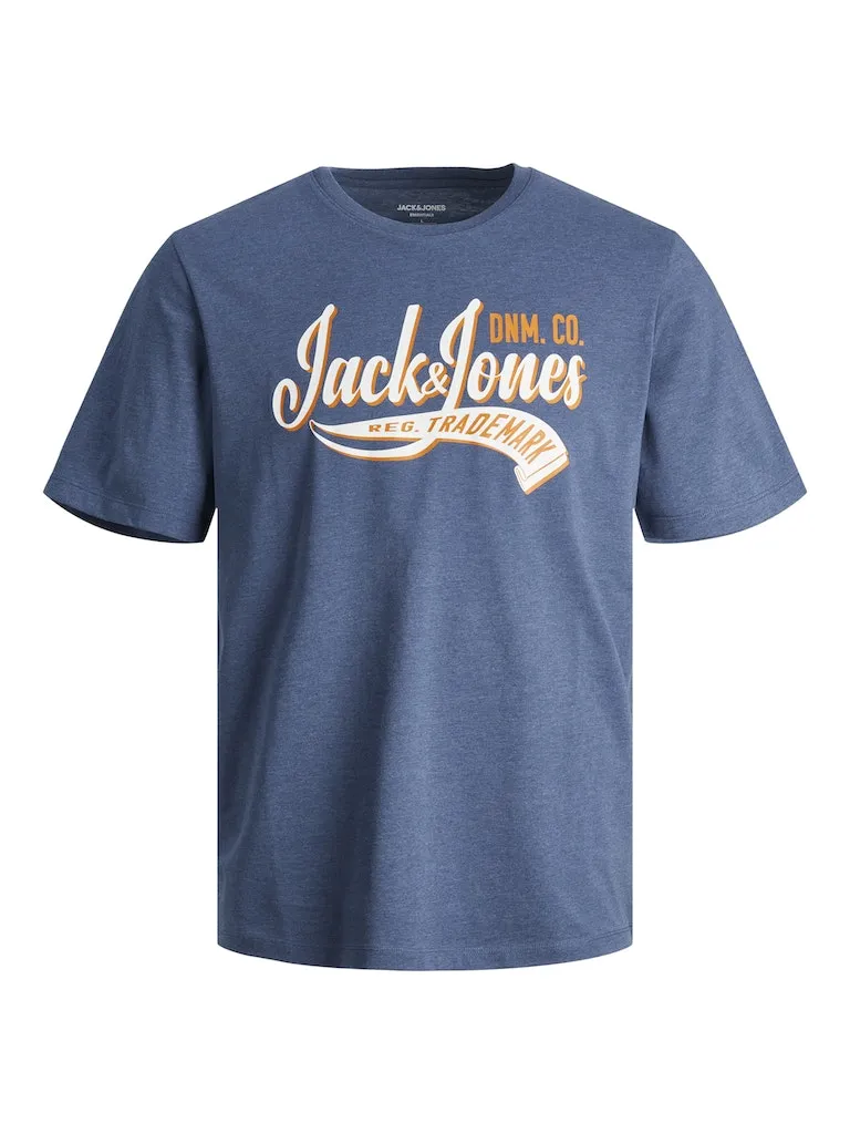 Jack & Jones Logo Ensign Blue T-Shirt Blue