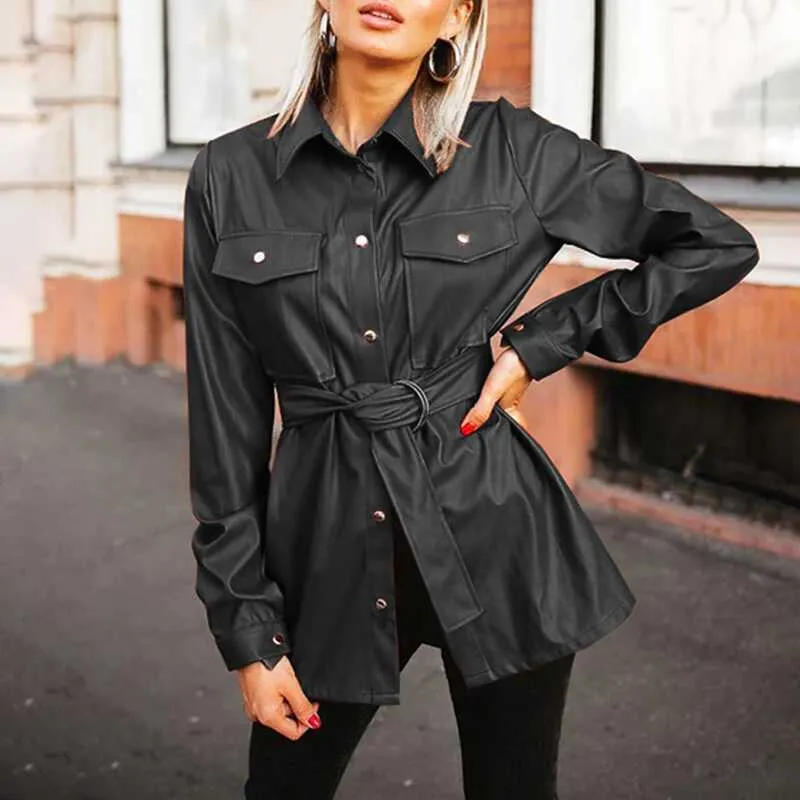 Leather Shirt-Trench