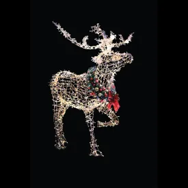 LED WARM WHITE PRANCING REINDEER