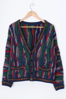 LIMNOS Australian Wool Coogi Style 3D Cardigan Knit (M)