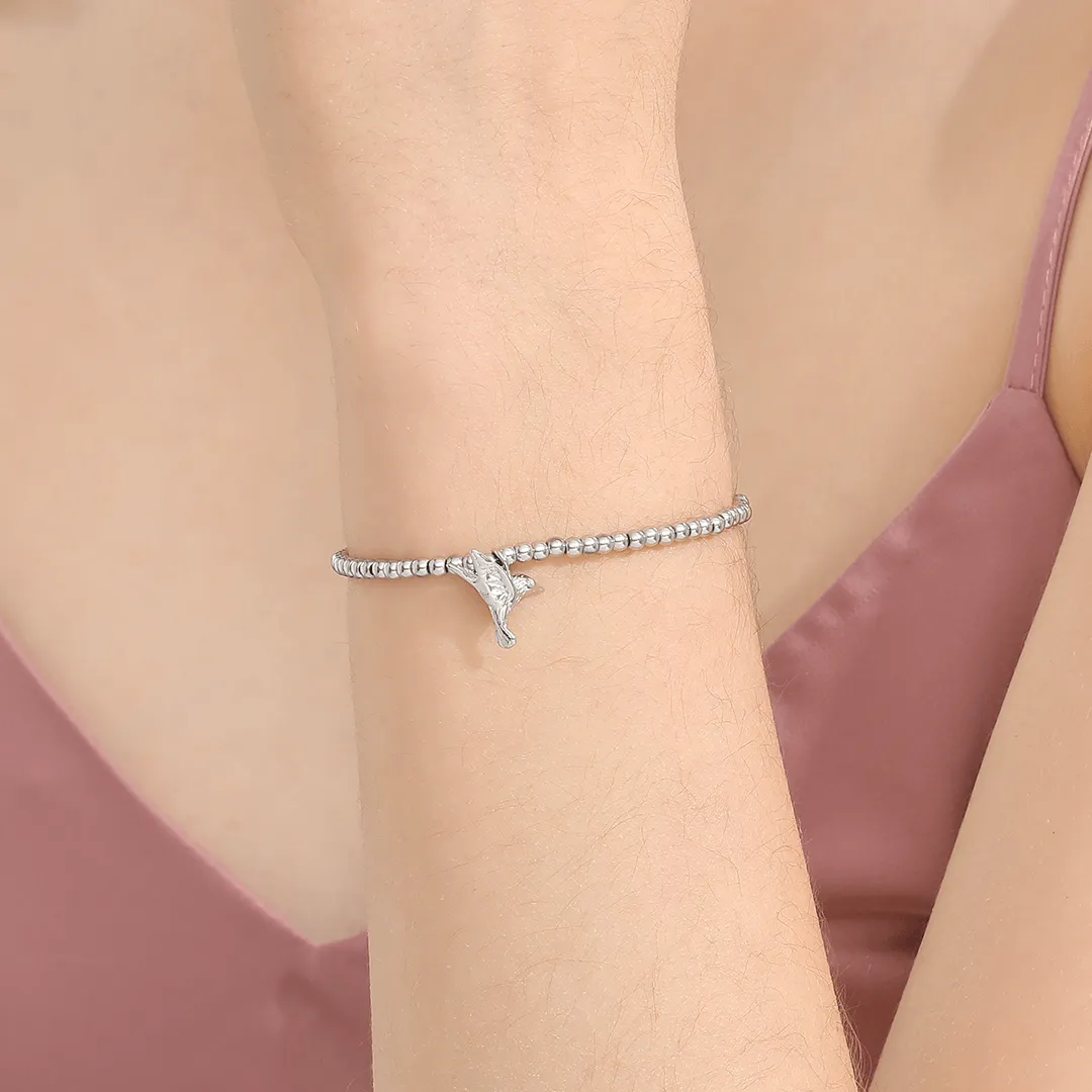 Memories: "BIRDS OF A FEATHER…" | Bird Bracelet | White Gold-Plated