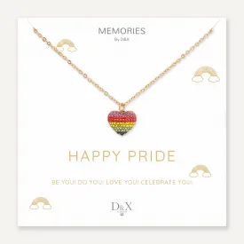 Memories: "HAPPY PRIDE" | Heart Necklace | 18K Gold-Plated