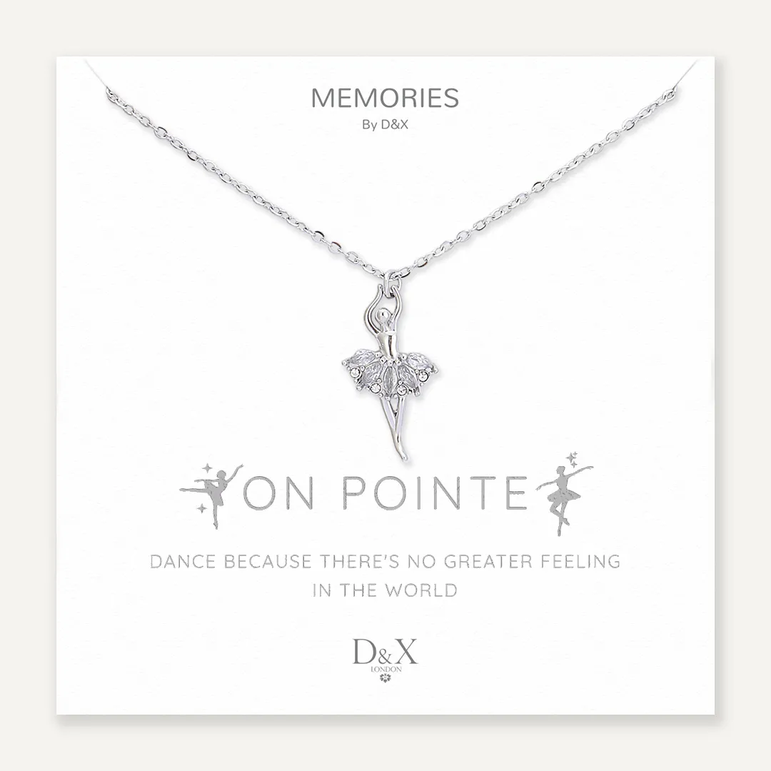 Memories: "ON POINTE" | Ballerina Necklace | White Gold-Plated