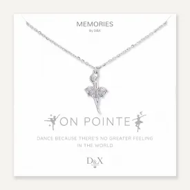 Memories: "ON POINTE" | Ballerina Necklace | White Gold-Plated