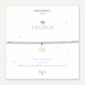 Memories: "TAURUS" | The Bull Bracelet | White Gold & 18K Gold-Plated