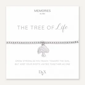 Memories: "THE TREE OF LIFE" | Tree Bracelet | White Gold-Plated