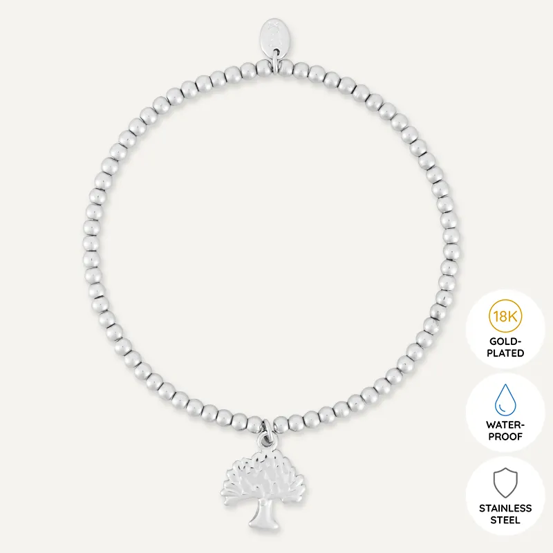 Memories: "THE TREE OF LIFE" | Tree Bracelet | White Gold-Plated