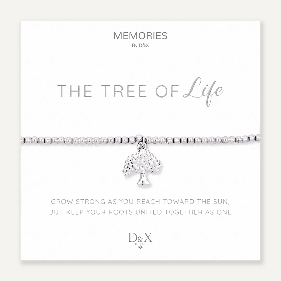 Memories: "THE TREE OF LIFE" | Tree Bracelet | White Gold-Plated