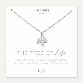 Memories: "THE TREE OF LIFE" | Tree Necklace | White Gold-Plated