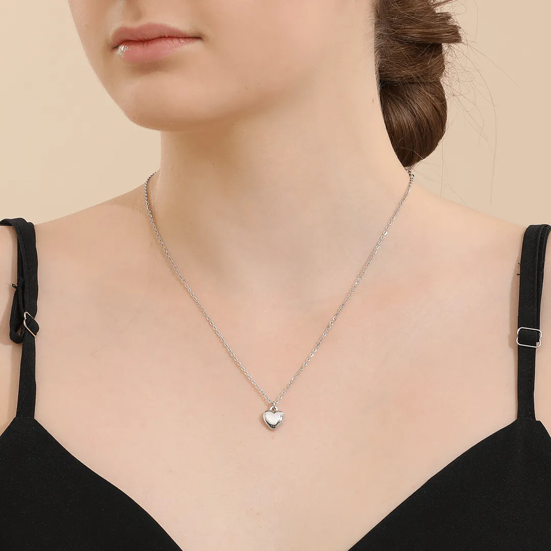 Memories: "WILL YOU BE MY BRIDESMAID?" | Heart Necklace | White Gold-Plated