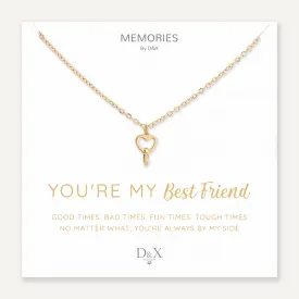 Memories: "YOU'RE MY BEST FRIEND" | Heart Necklace | 18K Gold-Plated