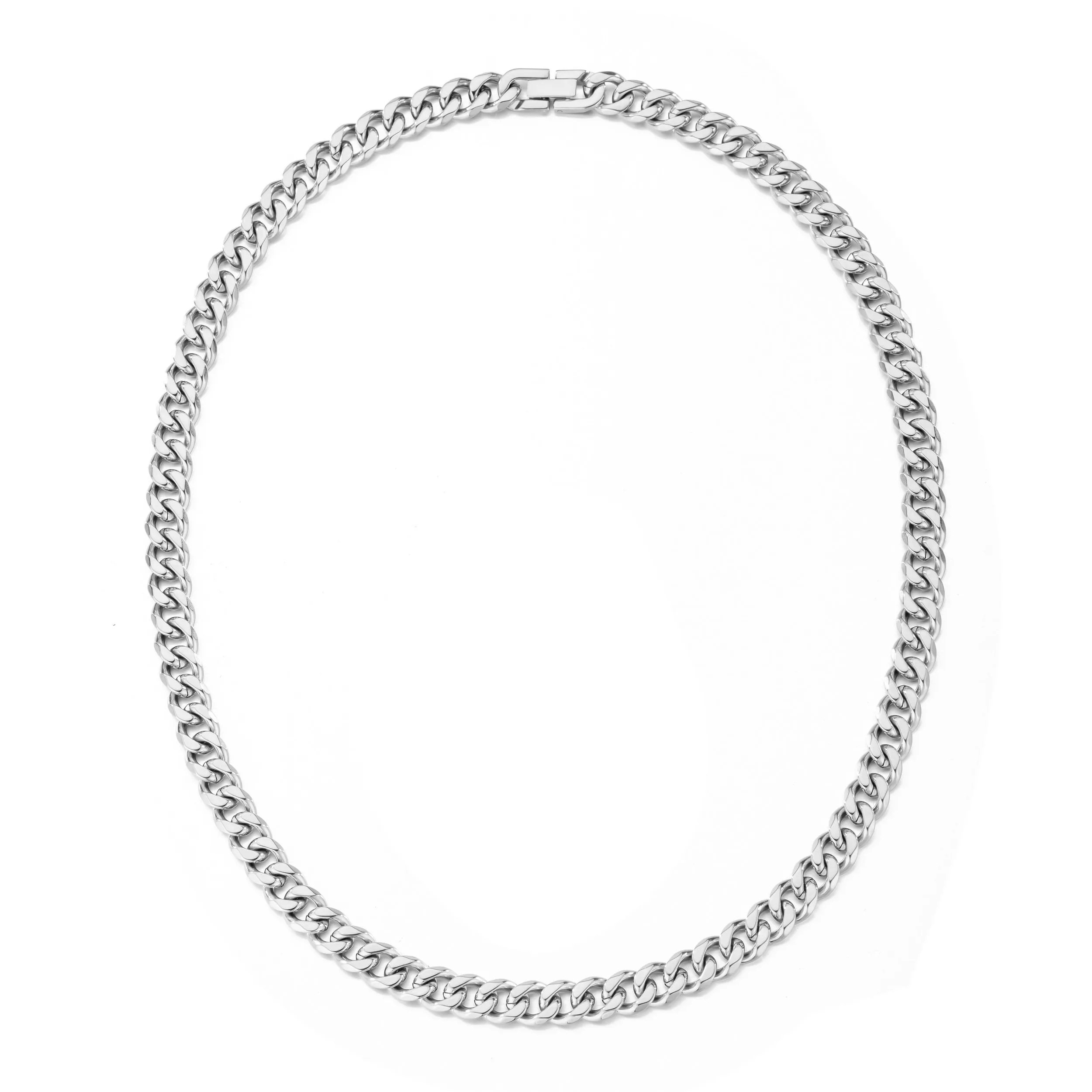 Men's 9mm Stainless Steel 18-24 Inch Cuban Curb Chain Necklace