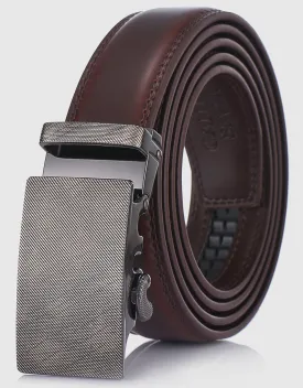 Men's Infinity Imprint Leather Ratchet  Belt