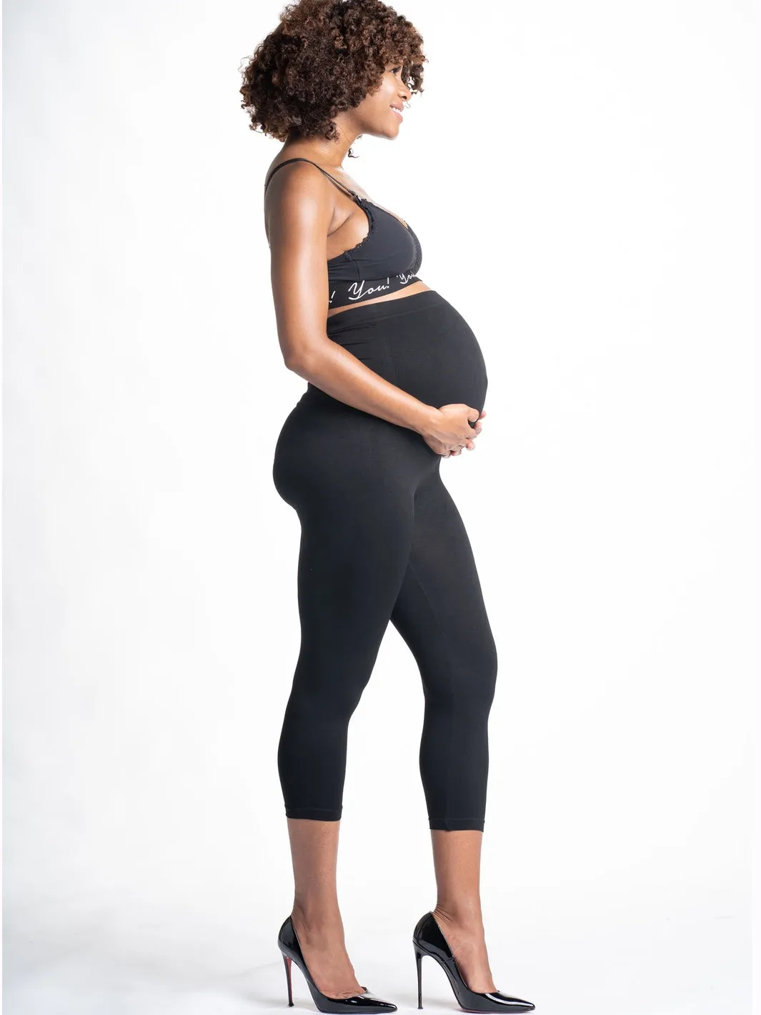 Mom's Night Out Crop Maternity Leggings (2 Pack)