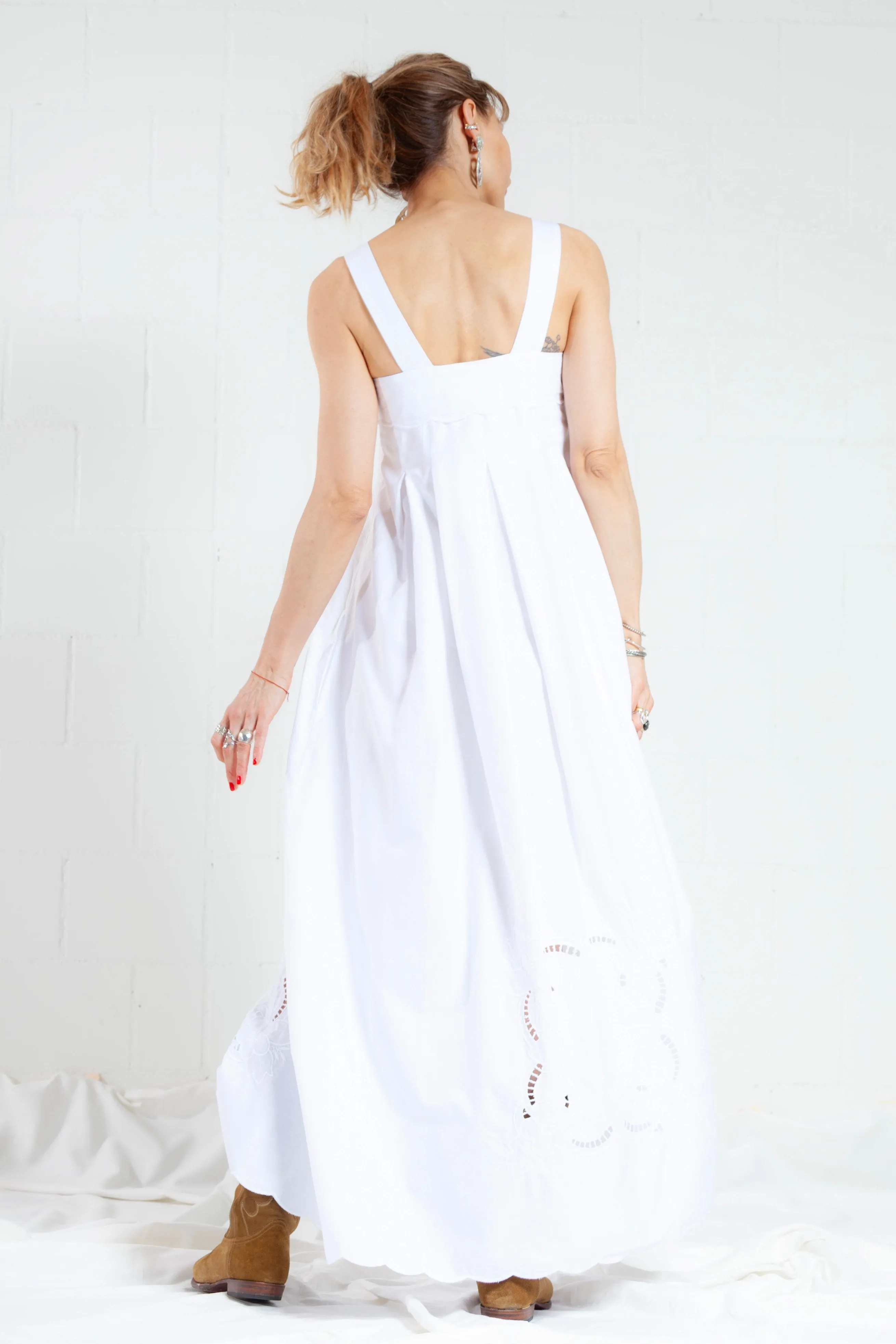 Optic White Embroidery Dress