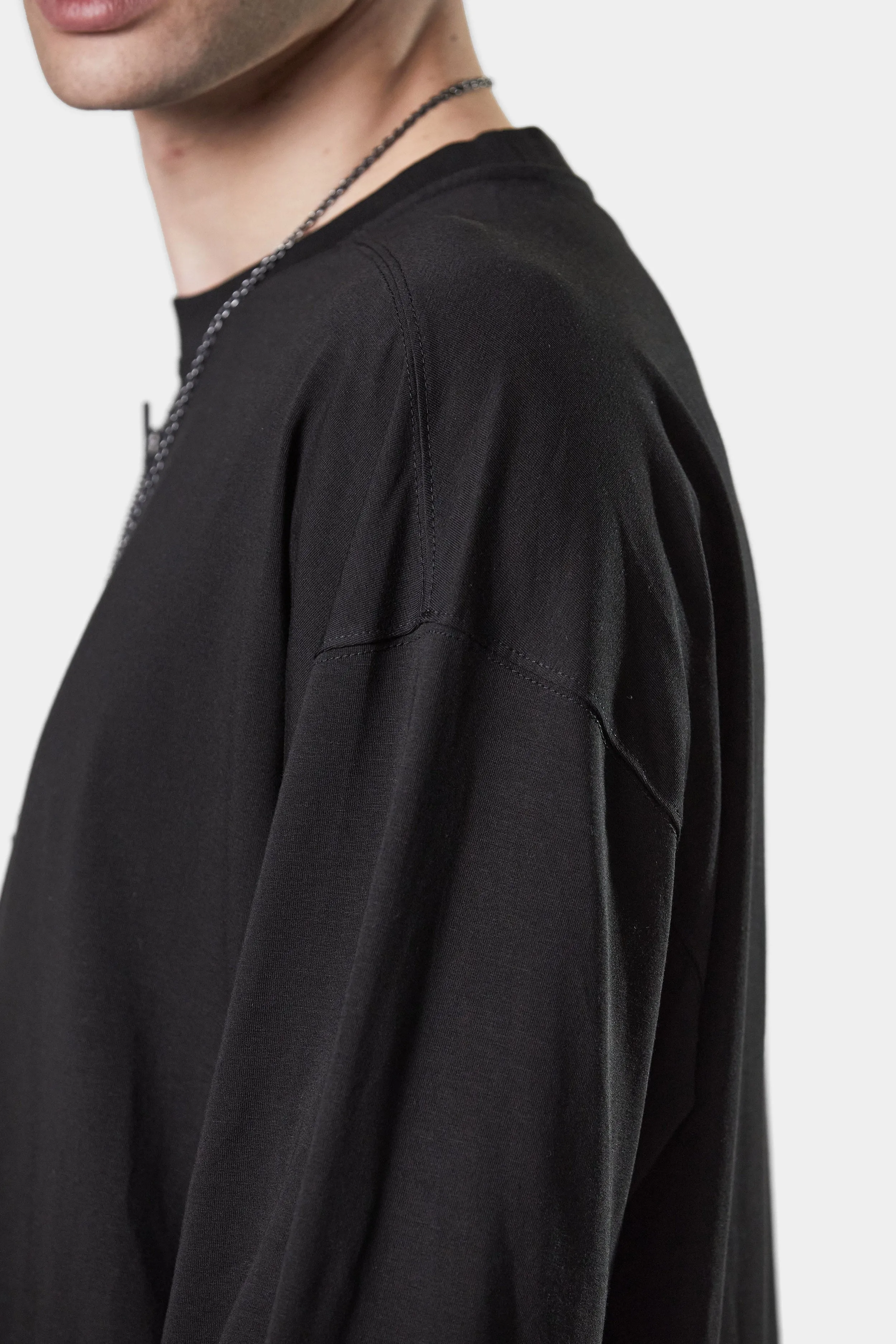 Oversized long-sleeve T-Shirt, Black