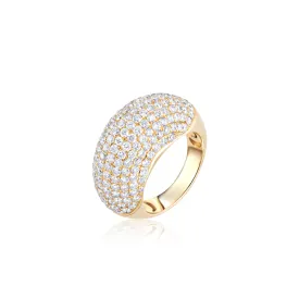 Pave Diamond Bold Doughnut Ring