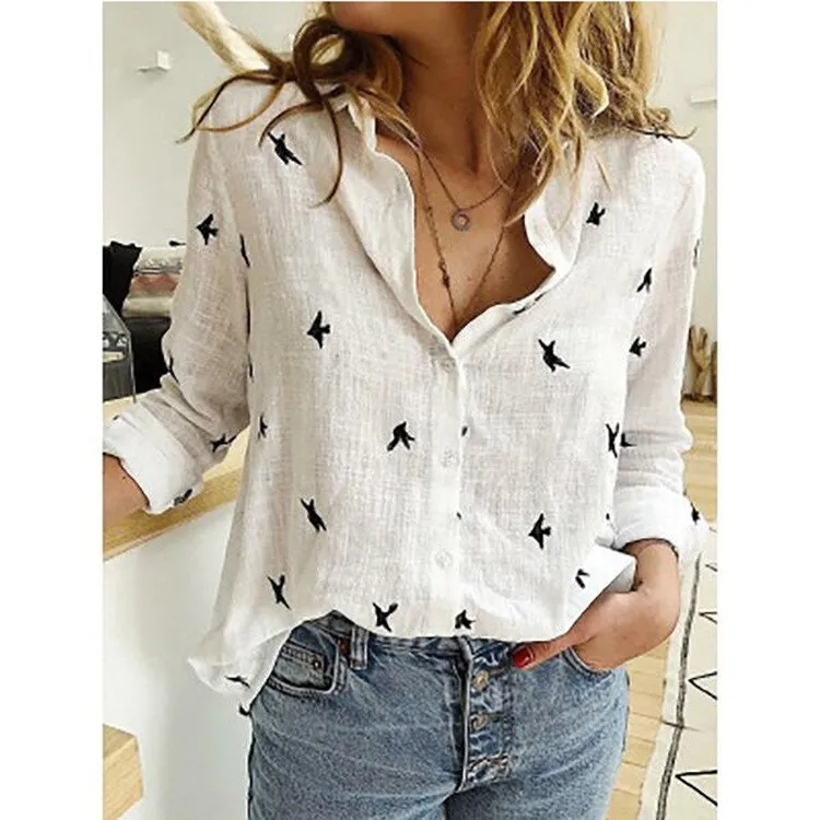 PIN GROUPS Vintage Cotton Linen Casual Tees Spring Autumn New Y2k Tops Tshirt Women Clothing Fashion Clothes Streetwear Shirts For Women