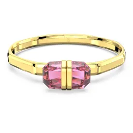 "Swarovski Lucent bangle Magnetic closure, Pink, Gold-tone plated"