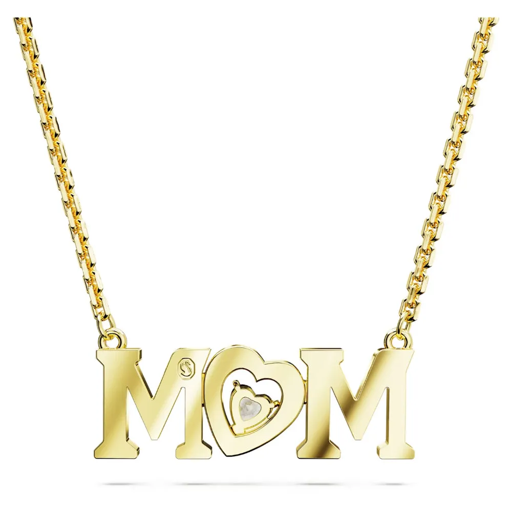 "Swarovski Mother’s Day necklace Heart, White, Gold-tone plated"