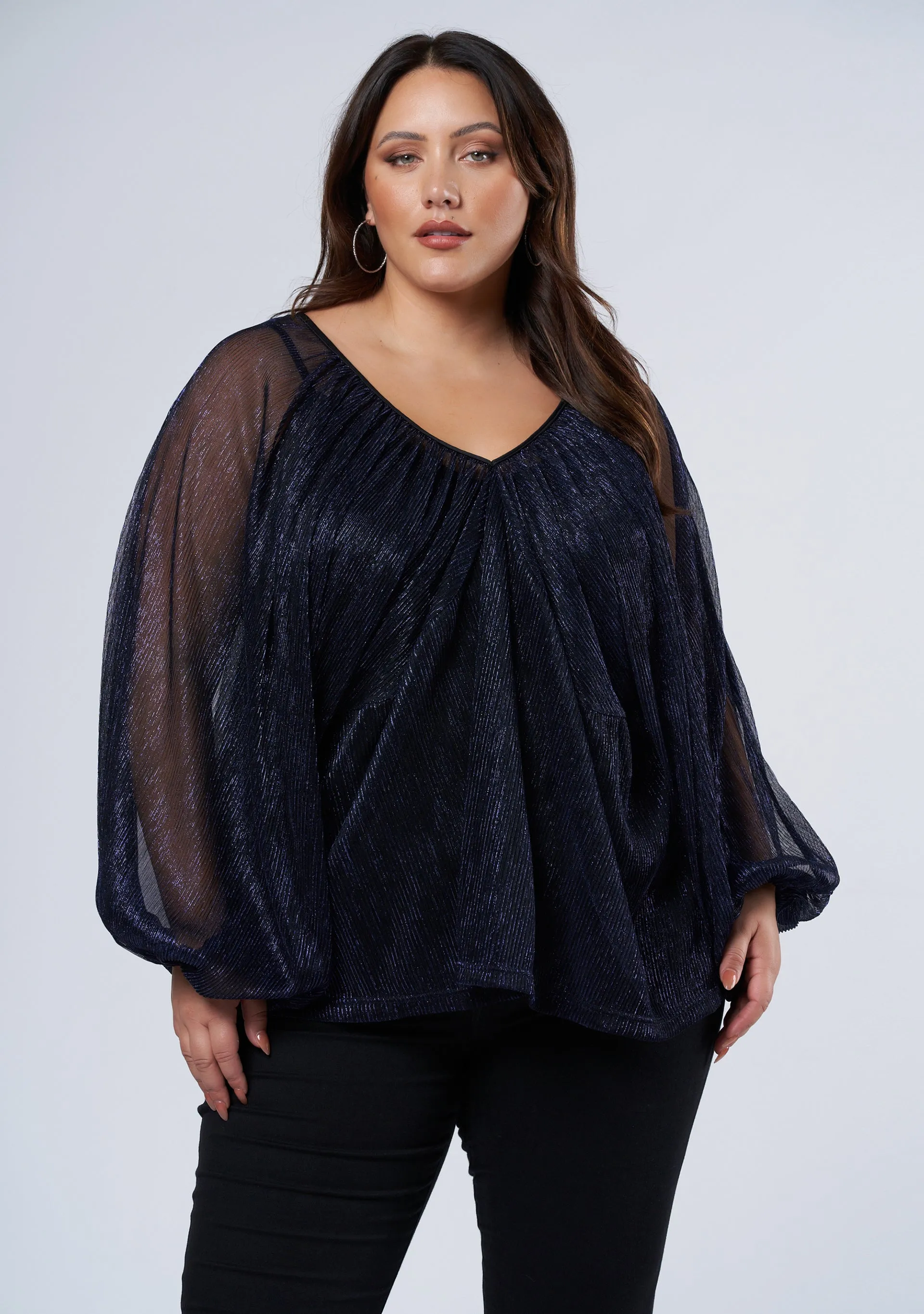 Racy Shimmer Top