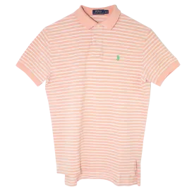 Ralph Lauren Striped Poloshirt Salmon (M)