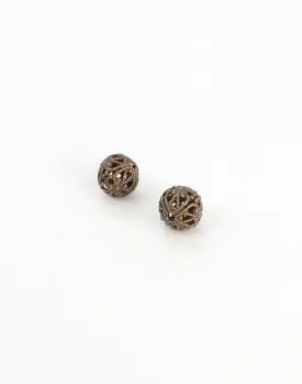 Round Filigree Bead, 9mm, (2pcs)