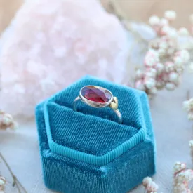 Sacred Love garnet gemstone sterling silver ring