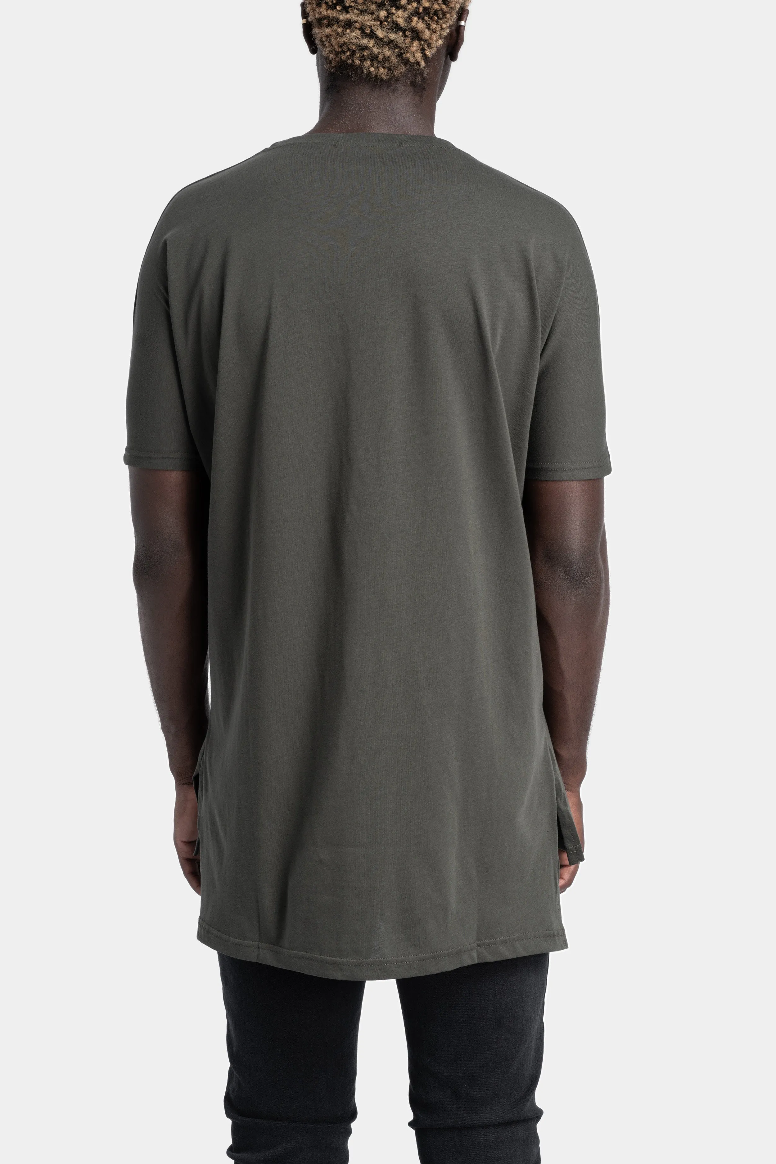 Side Slit T-Shirt, Green