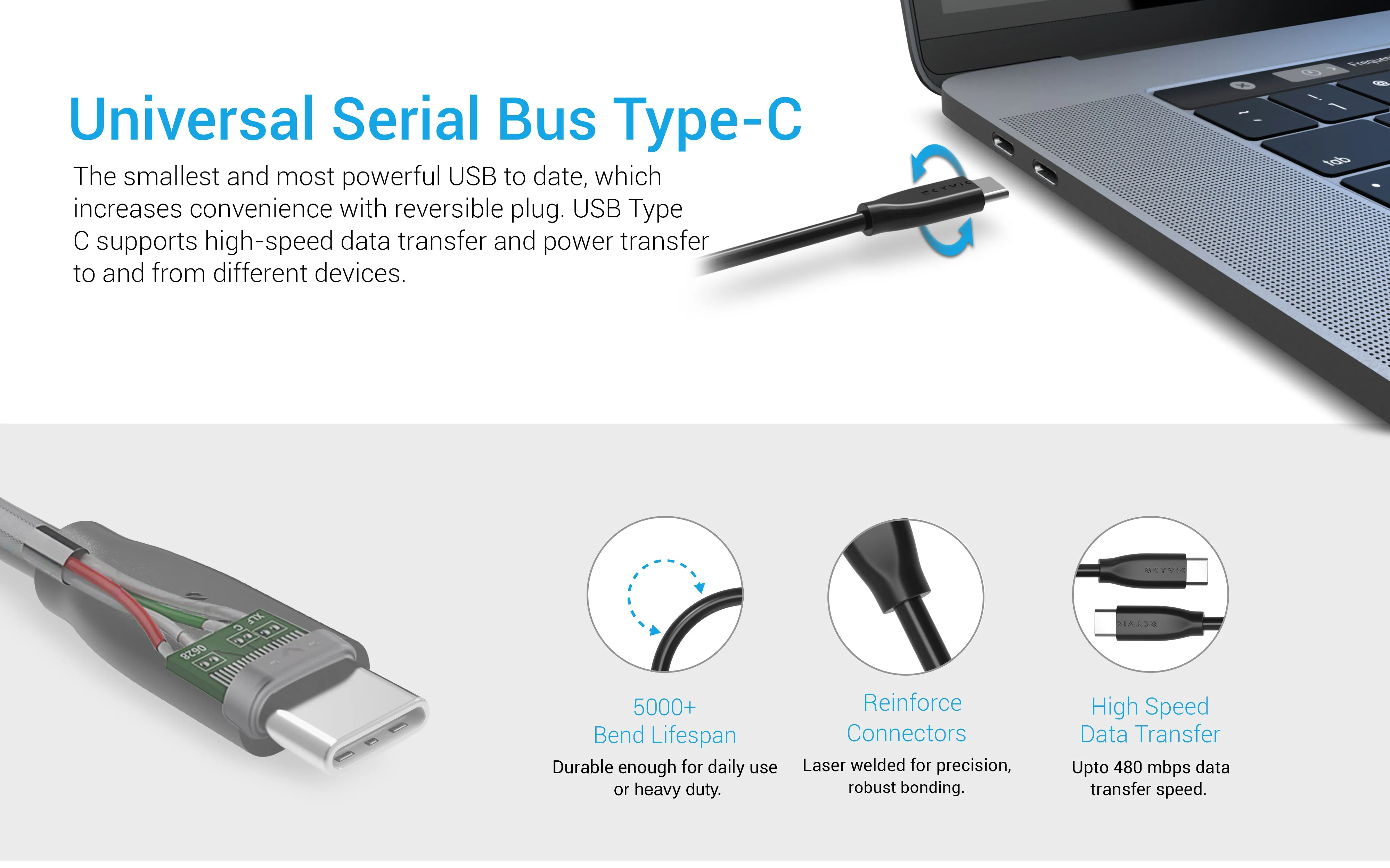 SKYVIK Blaze Fast Charge USB Charging and Data Cable