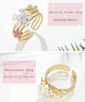 Summer Flowers Spinning Ring