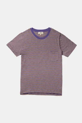 T-SHIRT STRIPES DUST & PURPLE