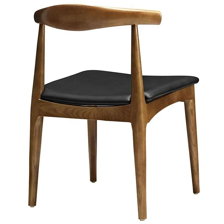 TBD Chic Series Providence Upholstered Black Leatherette Dining Chair