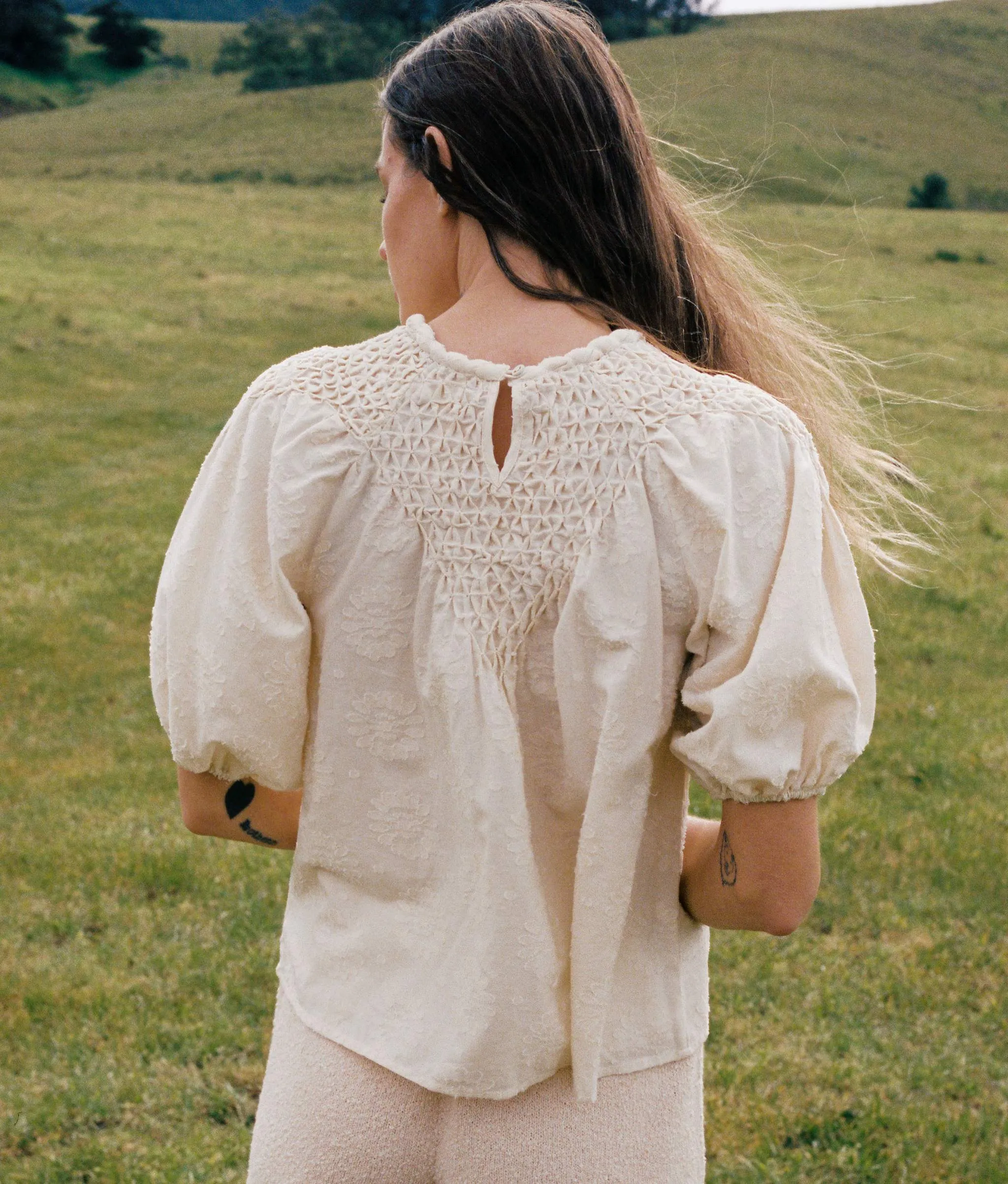 The Asha Blouse | Sunflower Jacquard