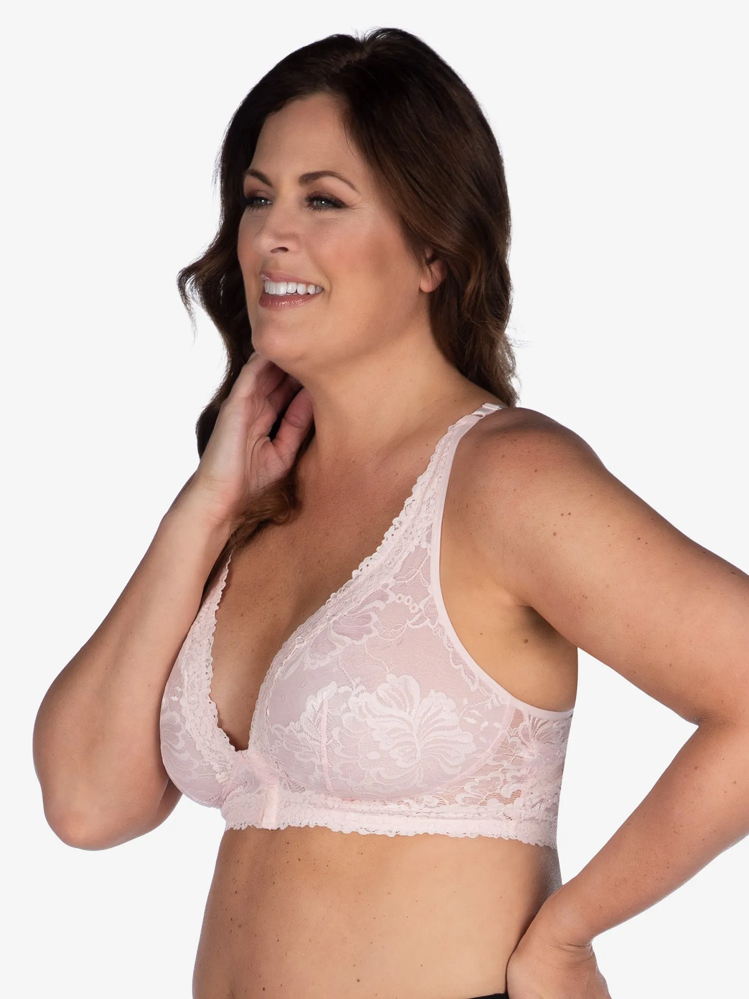 The Nola - Lace Wirefree Front-Closure Bralette