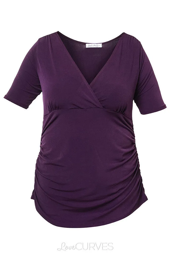 Wrap top with Ruched detail - REB