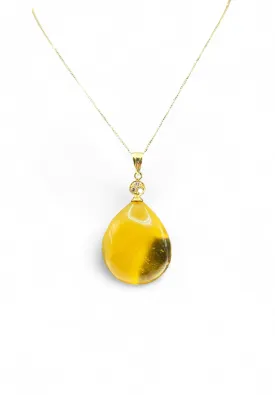 YELLOW AMBER NECKLACE